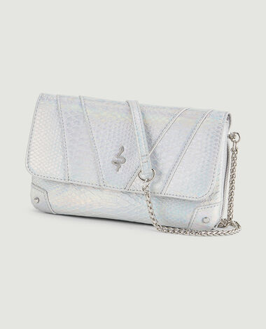Mini sac effet serpent irisé argenté - Pimkie