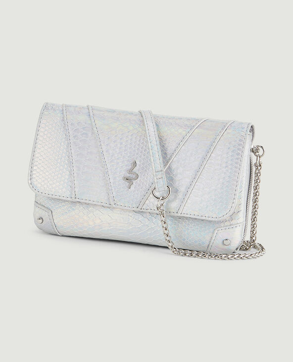 Mini sac effet serpent irisé argenté - Pimkie