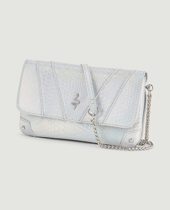 Mini sac effet serpent irisé argenté - Pimkie