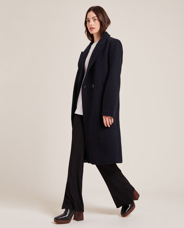 Manteau long drap de laine