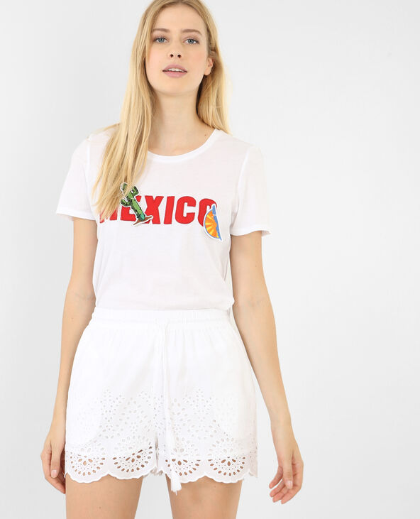 T-shirt "Mexico" à scratch blanc - Pimkie