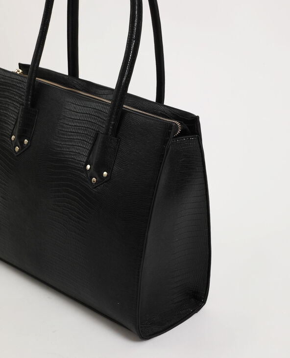 Grand sac rigide noir - Pimkie