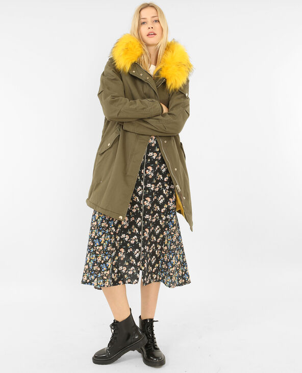 Longue parka à capuche vert kaki - Pimkie