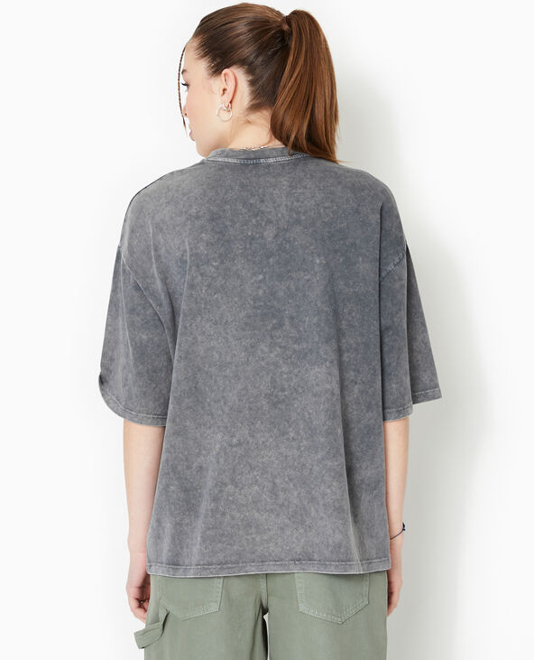 T-shirt oversize avec print gris foncé - Pimkie
