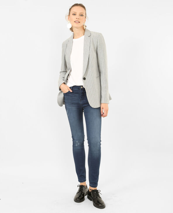 Blazer à rayures gris foncé - Pimkie