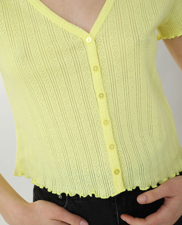 Top boutonné jaune - Pimkie