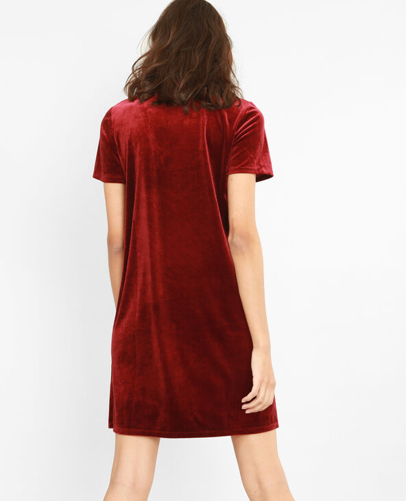 Robe velours bordeaux - Pimkie