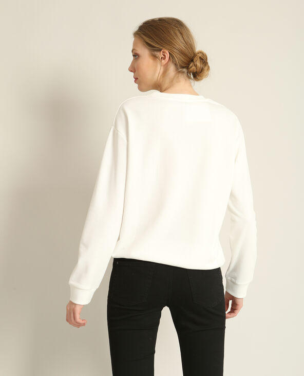 Sweat à message blanc - Pimkie