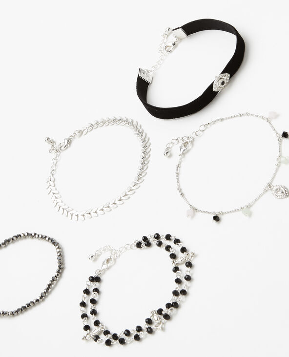 Lot de 5 bracelets argenté - Pimkie