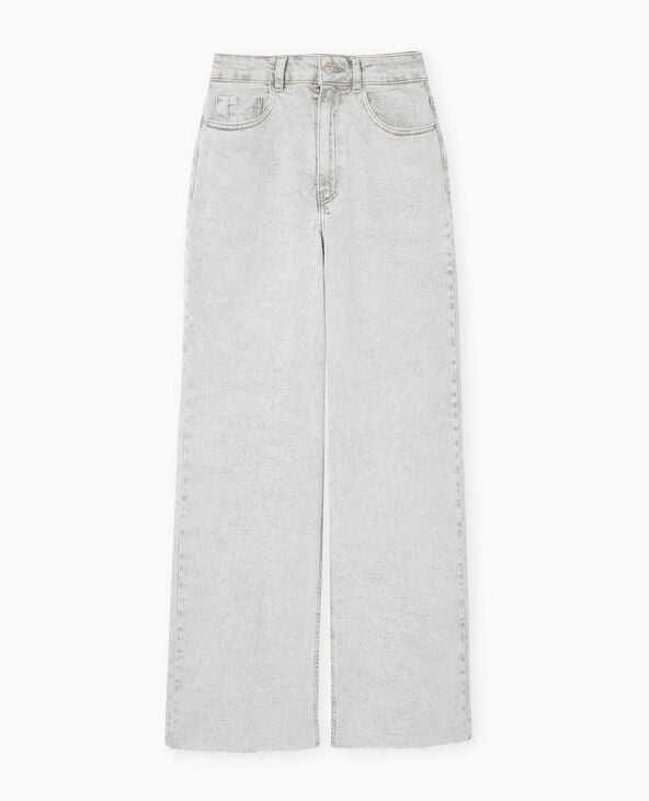 Jean wide taille haute gris - Pimkie