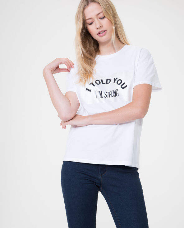 T-shirt imprimé blanc - Pimkie