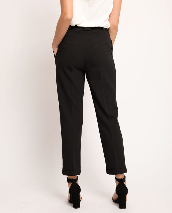Pantalon city à ceinture noir - Pimkie