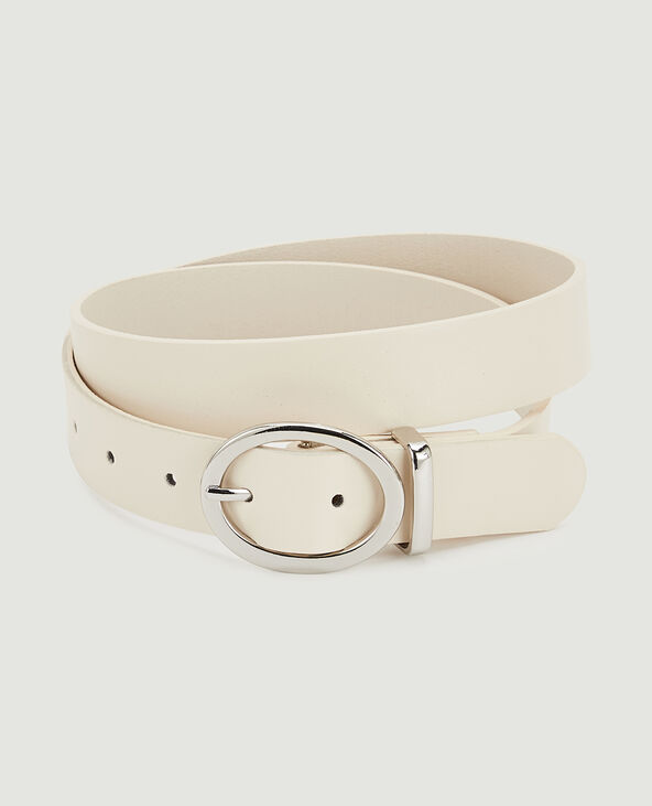 Ceinture boucle ovale écru - Pimkie