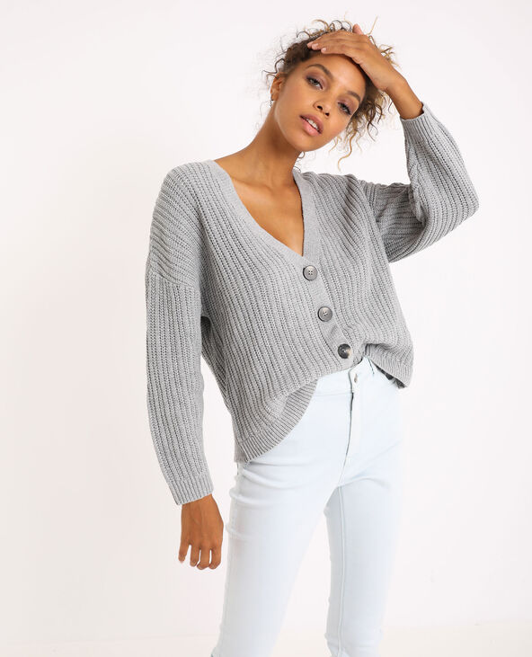 Cardigan maille paisse