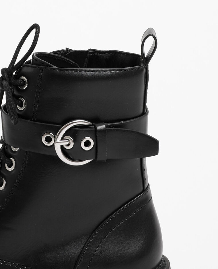Boots à lacets noir - Pimkie