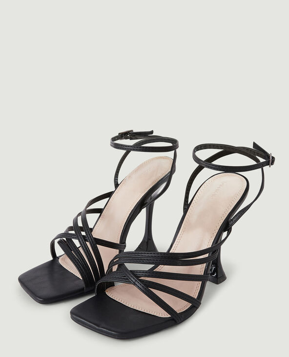 Sandales à talon bobine noir - Pimkie