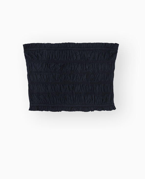 Top bustier smocké noir - Pimkie