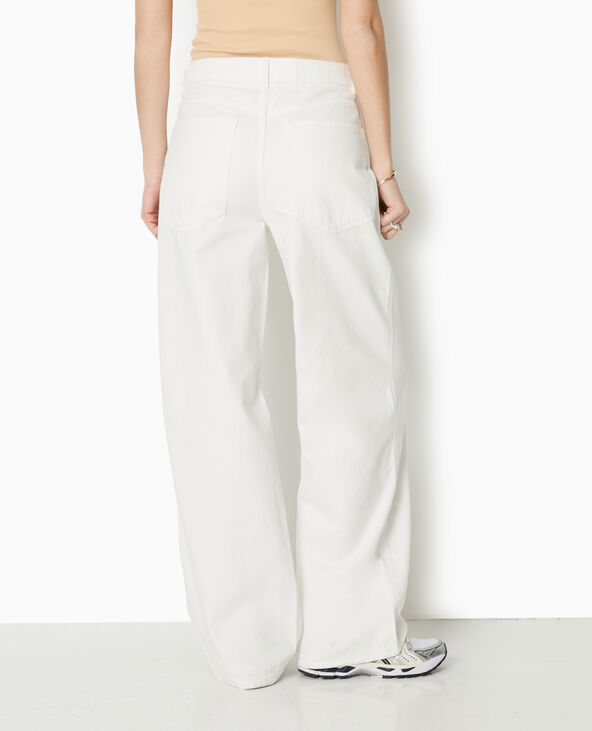 Jean baggy taille basse blanc - Pimkie