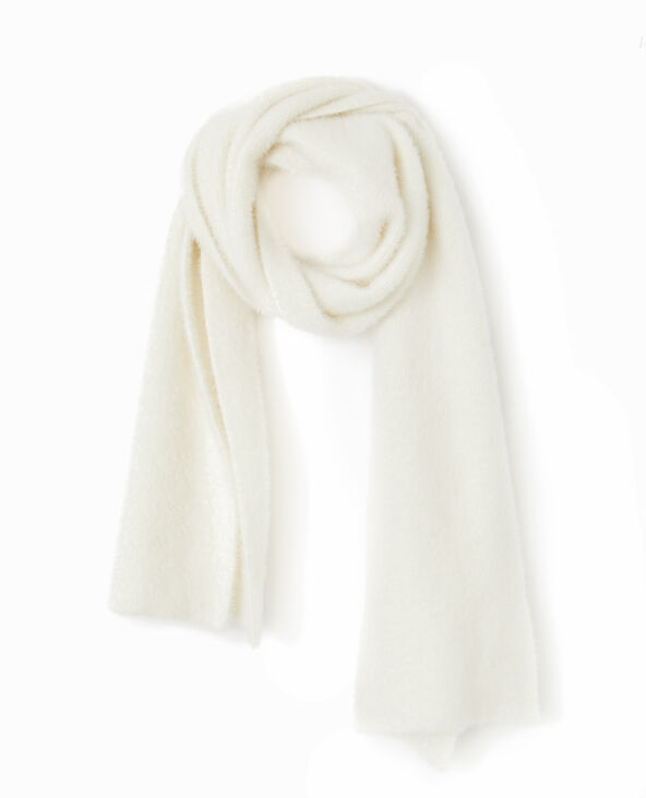 Echarpe en maille fluffy ultra douce écru - Pimkie
