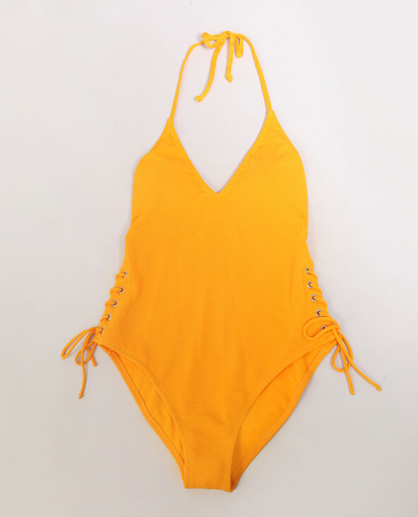 Maillot une pièce à dos nu orange - Pimkie
