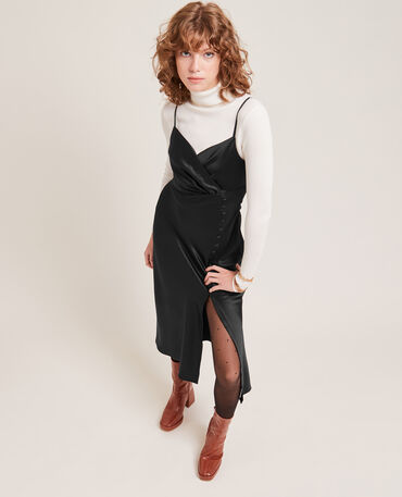 robe longue noire basique