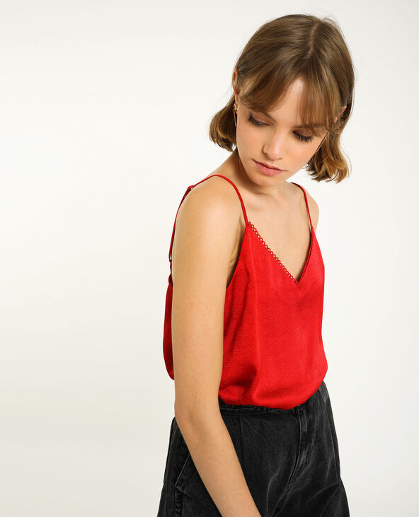 Top à bretelles rouge - Pimkie