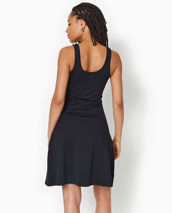Robe courte forme patineuse noir - Pimkie