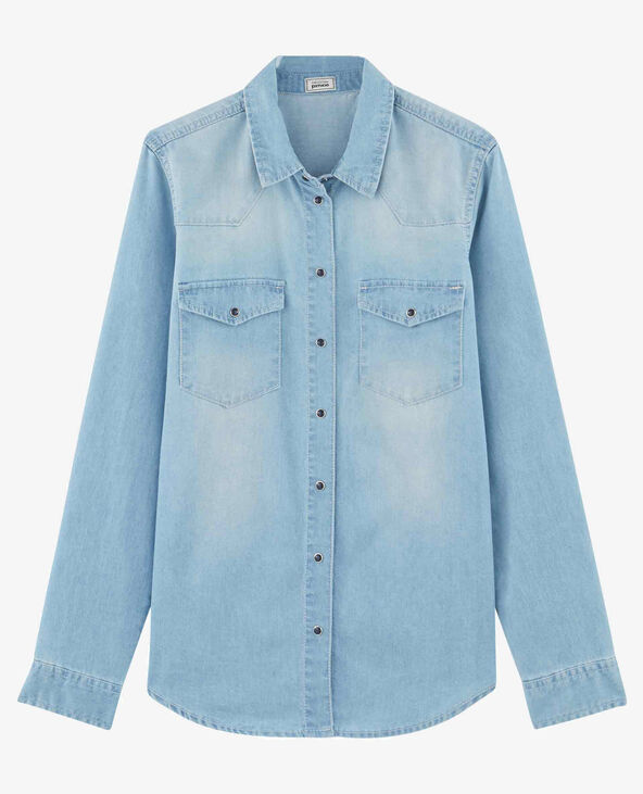 Chemise en jean Jean bleached - Pimkie