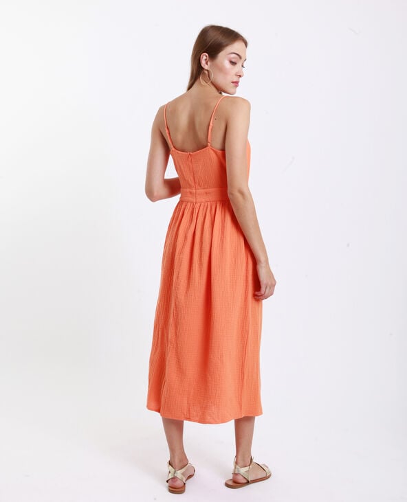 Robe nœud poitrine orange - Pimkie