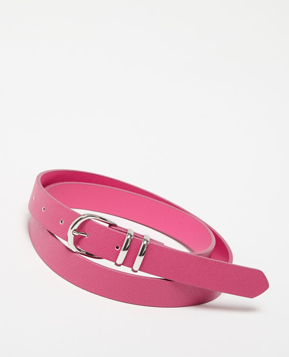 Ceinture en simili cuir rose fuchsia - Pimkie