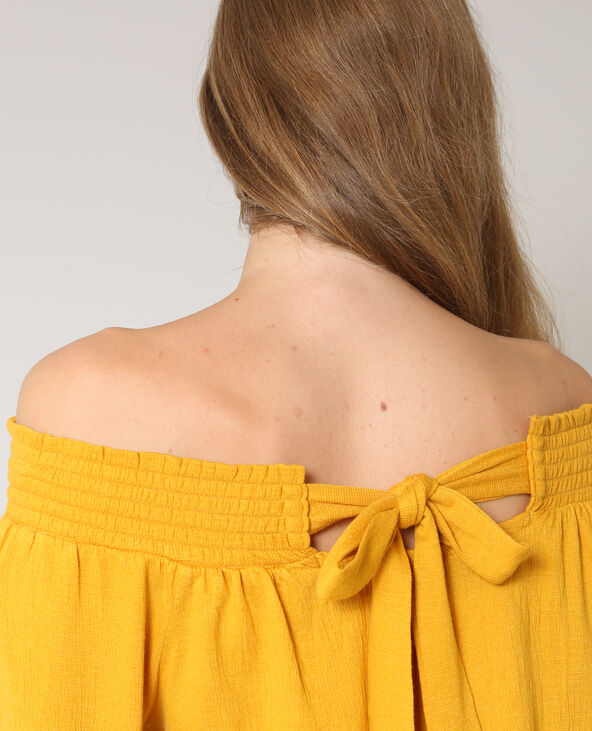 Blouse smockée orange - Pimkie