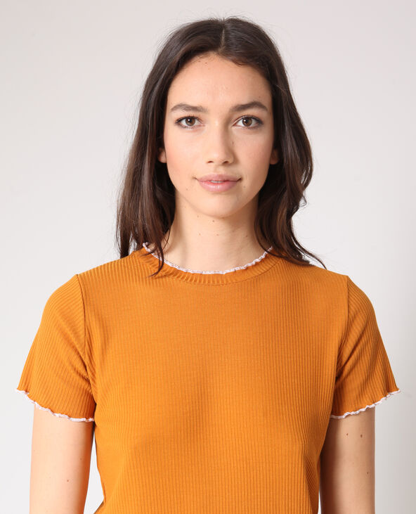 T-shirt texturé camel - Pimkie