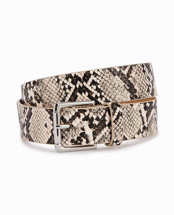Ceinture effet python blanc - Pimkie