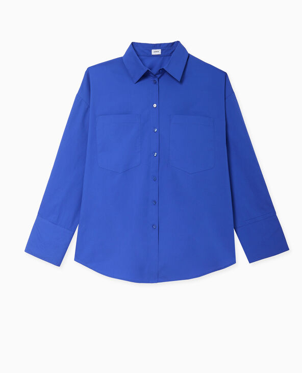 Chemise oversize avec poches bleu électrique - Pimkie