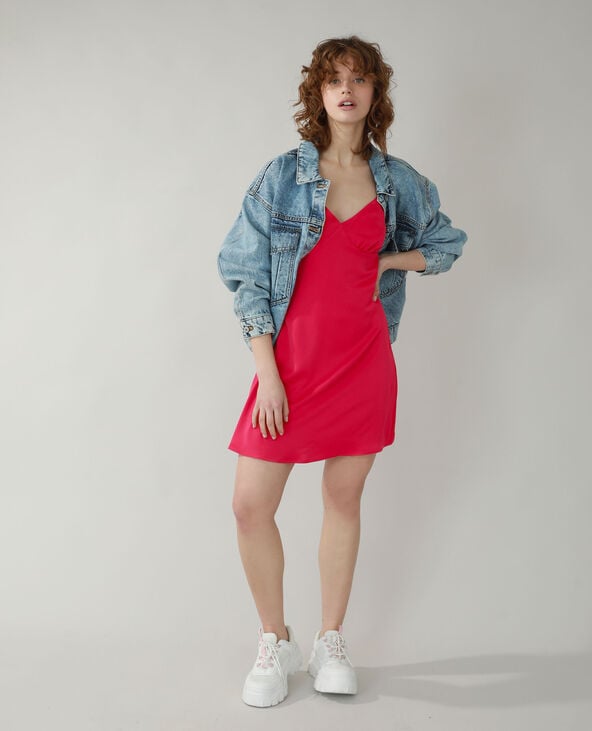 Robe en satin rose fuchsia - Pimkie