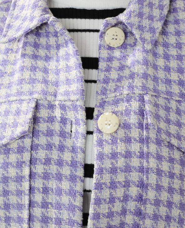 Surchemise en tweed lilas - Pimkie