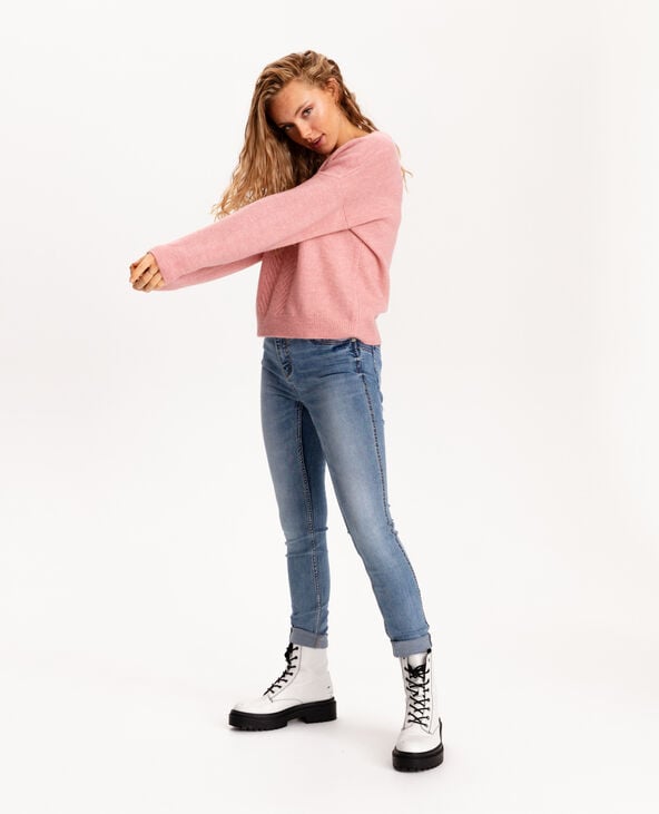 Pull col V rose - Pimkie