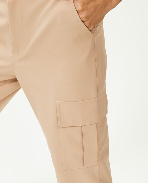 Pantalon cargo bas resserrables camel - Pimkie