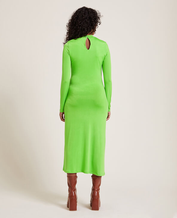 Robe longue avec ouverture devant vert olive - Pimkie