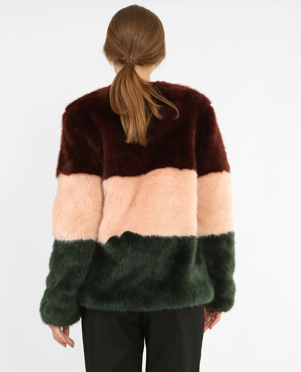 Manteau en fausse fourrure violet - Pimkie