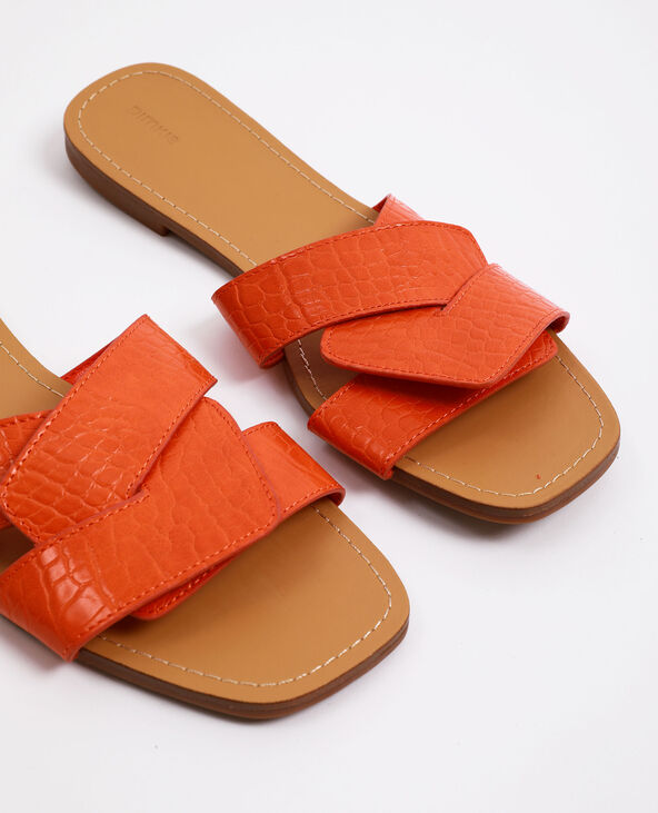 Sandales plates corail - Pimkie