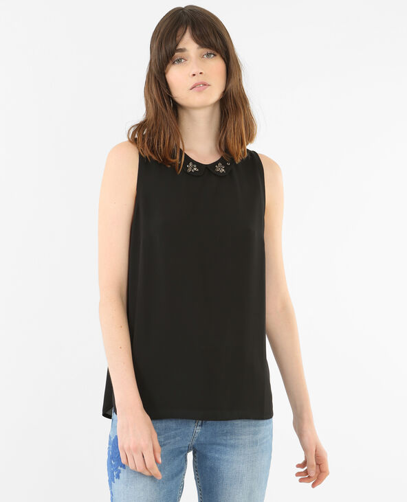 Blouse à bijoux noir - Pimkie