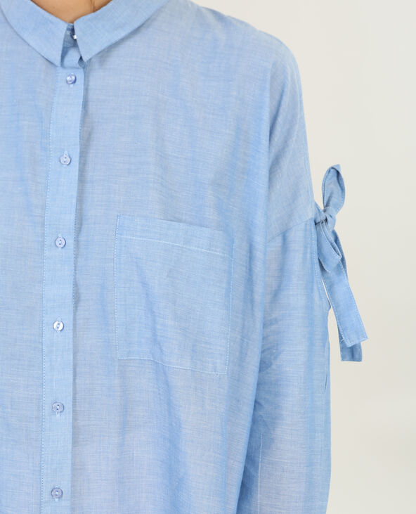 Chemise à épaules dénudées bleu - Pimkie