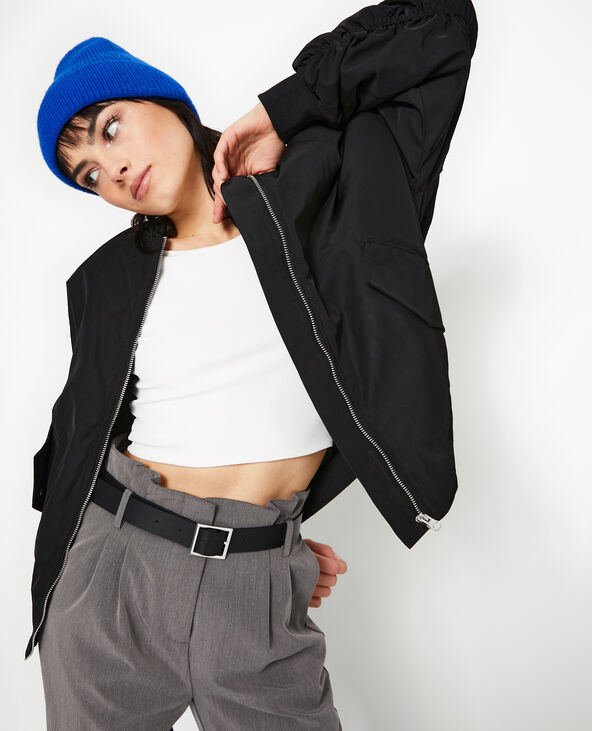 Bombers oversize avec fronces dos et manches noir - Pimkie