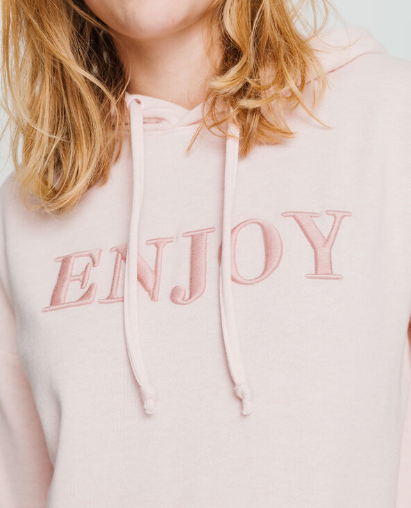 Sweat à capuche Enjoy rose clair - Pimkie