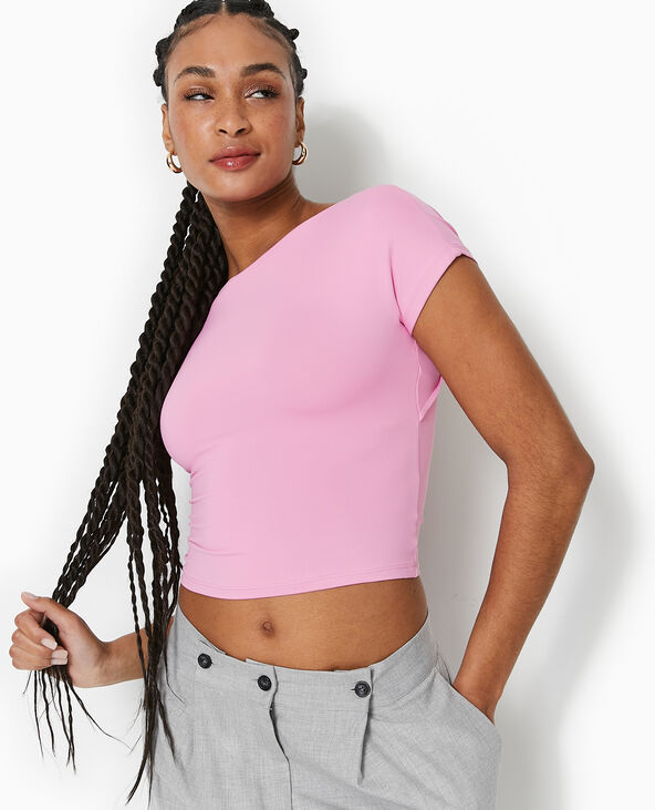 Top court dos ouvert rose - Pimkie