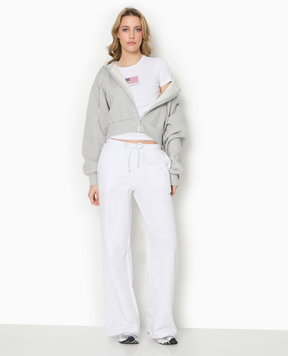 Pantalon molleton droit blanc - Pimkie
