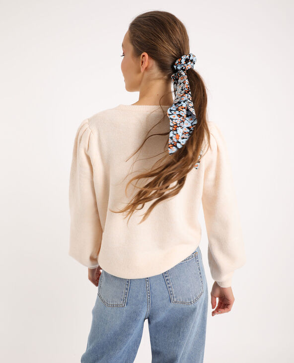 Pull manches bouffantes beige - Pimkie