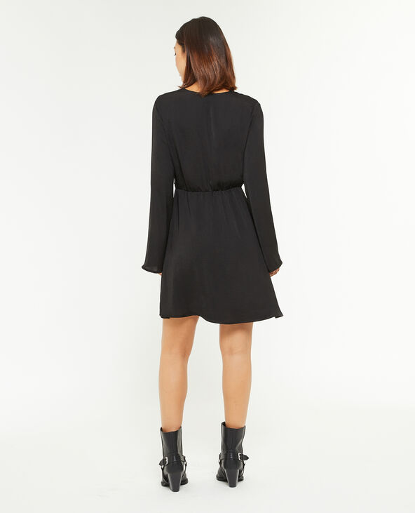 Robe courte effet torsadé devant noir - Pimkie