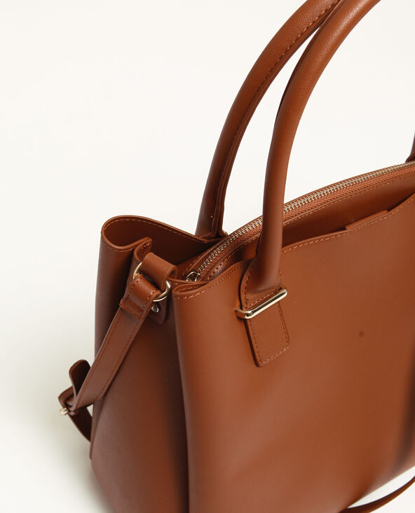 Grand sac en simili cuir camel - Pimkie